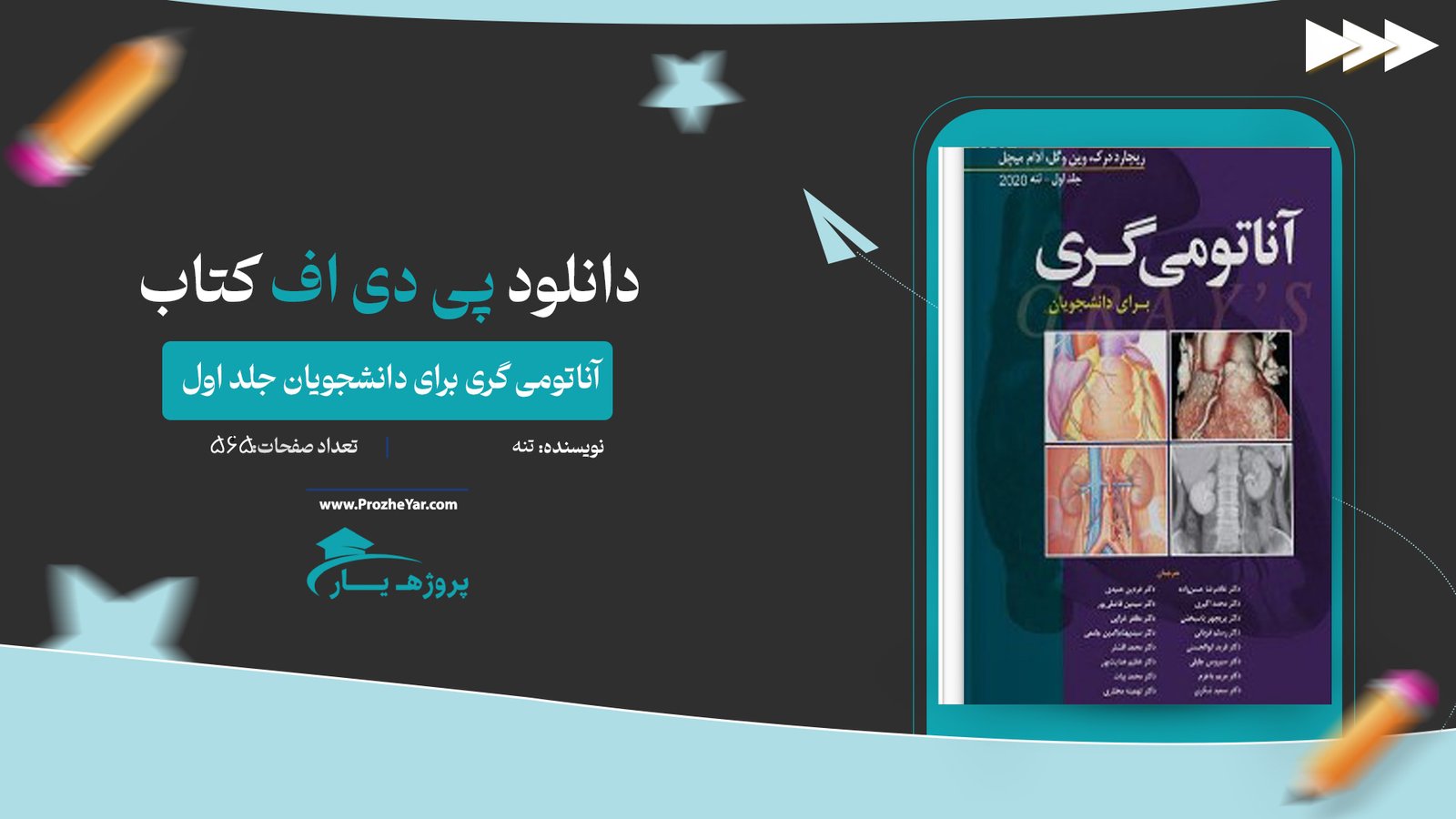  کتاب آناتومی گری برای دانشجویان جلد اول تنه پی دی اف